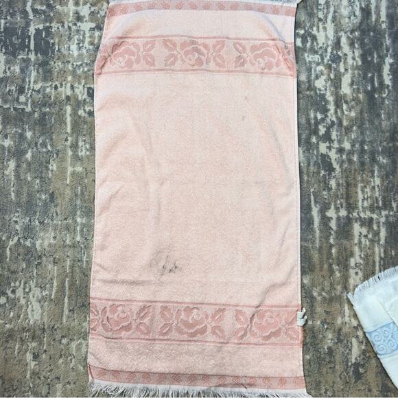 Vintage Cannon Fringe Bathroom Bath & Hand Towels Set of 2 - Picture 4 of 8